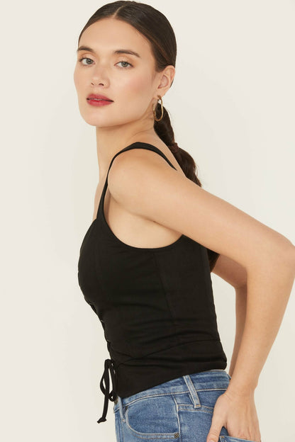 Idyllwind Women | Eastland Faux Suede Lace-Up Corset