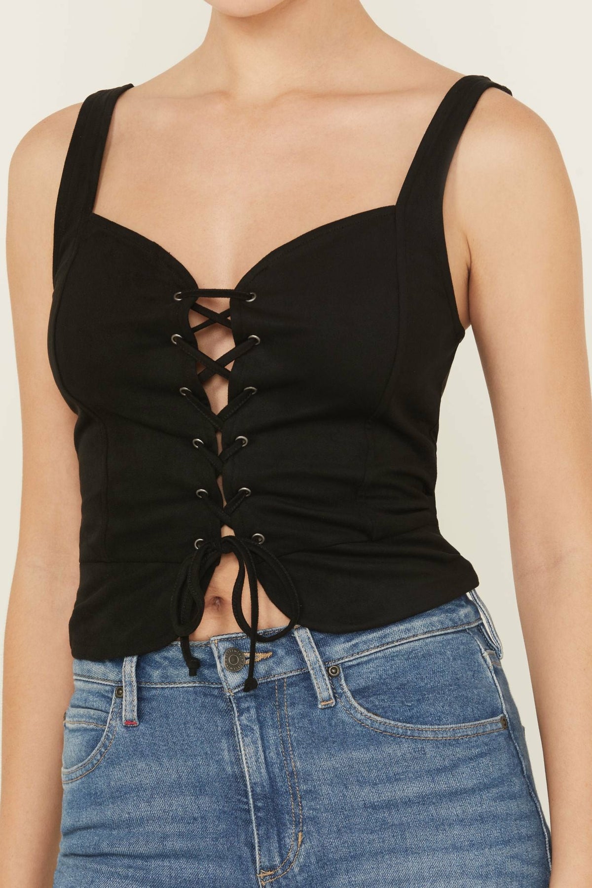 Idyllwind Women | Eastland Faux Suede Lace-Up Corset