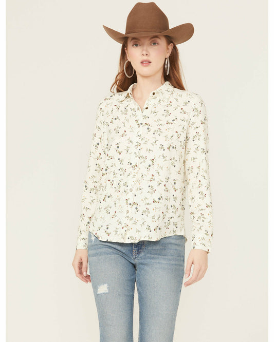 Idyllwind Women | Snowden Floral Print Long Sleeve Featherlight Western Shirt