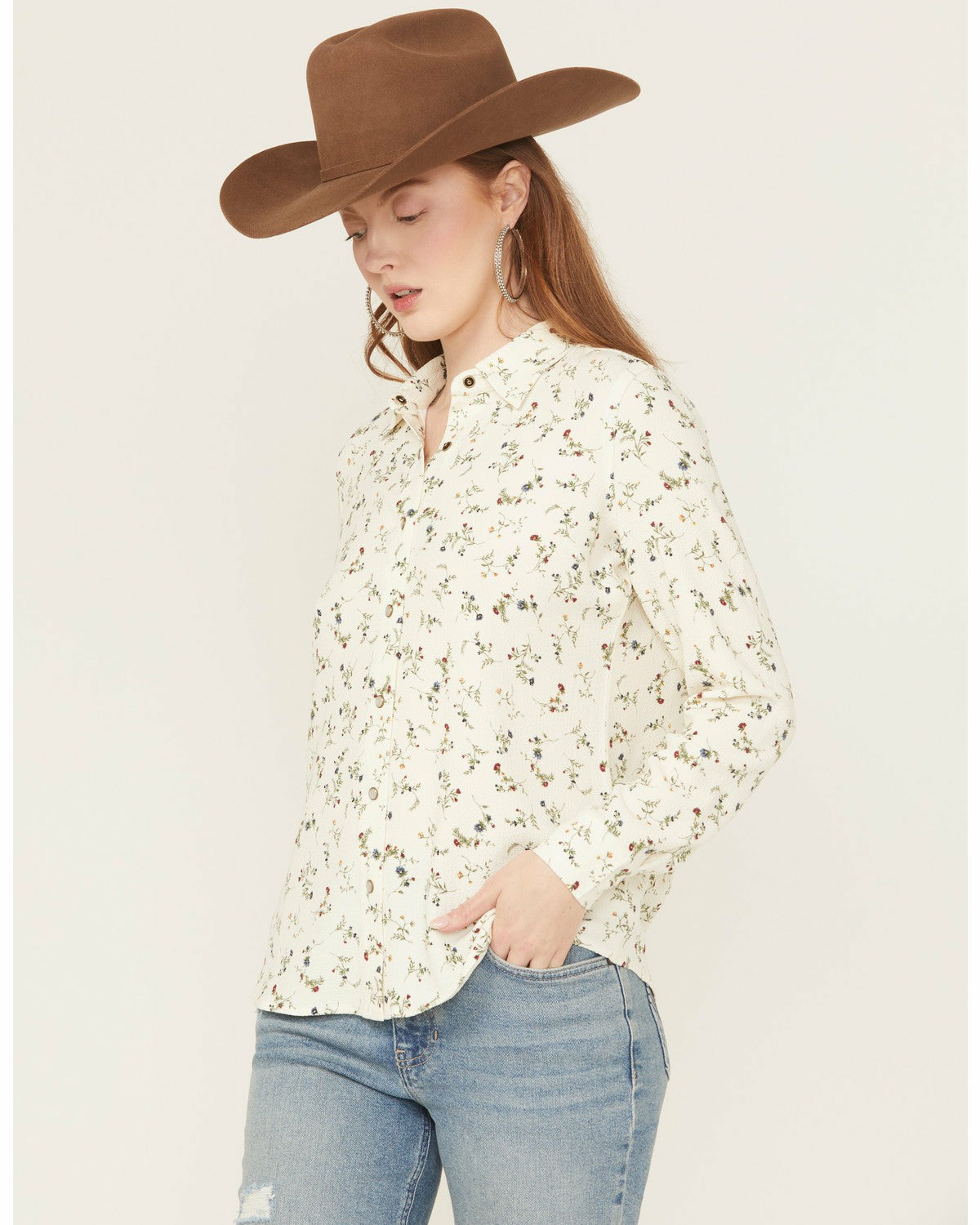 Idyllwind Women | Snowden Floral Print Long Sleeve Featherlight Western Shirt
