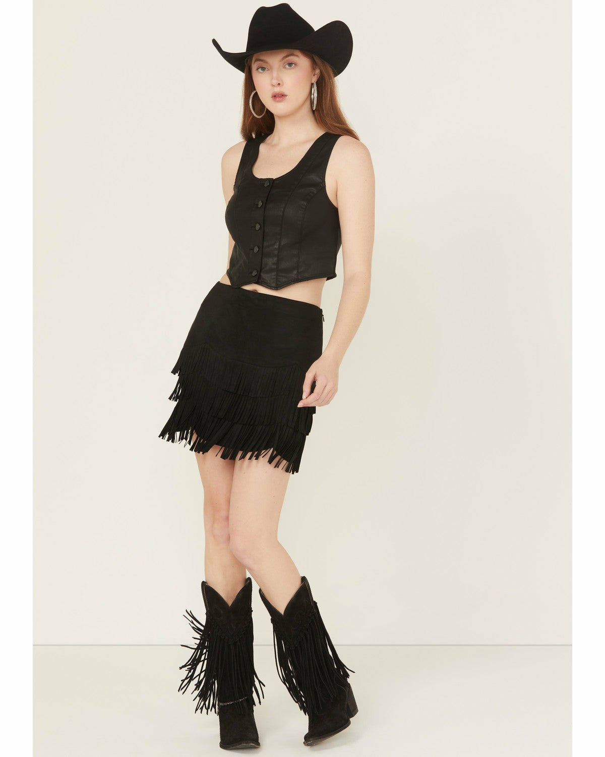 Idyllwind Women | Lindale Faux Suede Fringe Mini Skirt