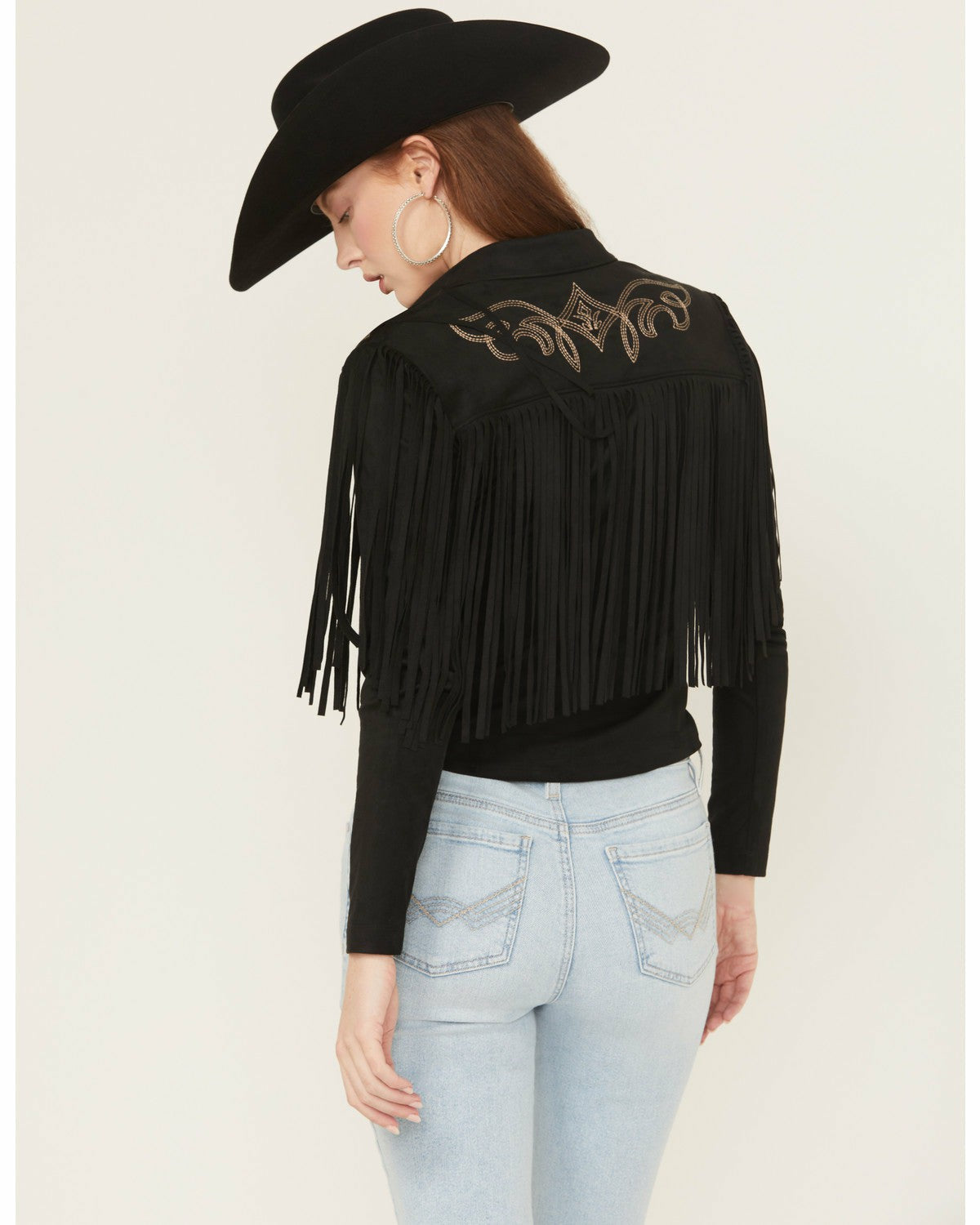 Idyllwind Women | McKinney Faux Suede Long Sleeve Fringe Top