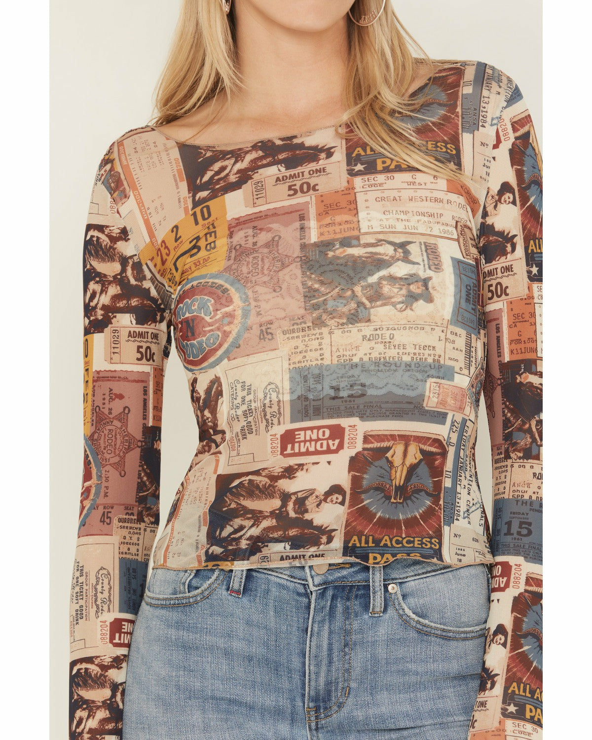 Idyllwind Women | Rodeo Ticket Long Sleeve Mesh Shirt