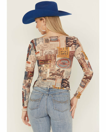 Idyllwind Women | Rodeo Ticket Long Sleeve Mesh Shirt