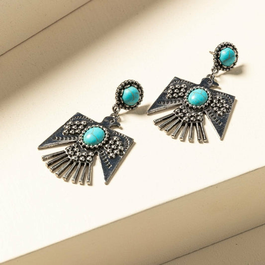 Idyllwind Women | Turquoise Beaded Thunderbird Earrings