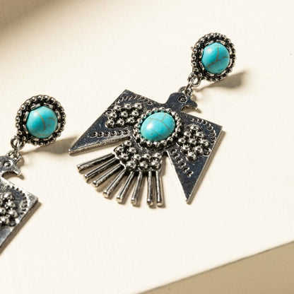 Idyllwind Women | Turquoise Beaded Thunderbird Earrings