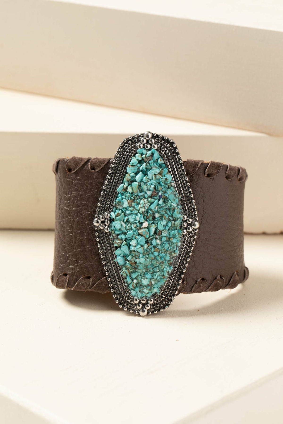 Idyllwind Women | Leather And Gem Cuff Bracelet