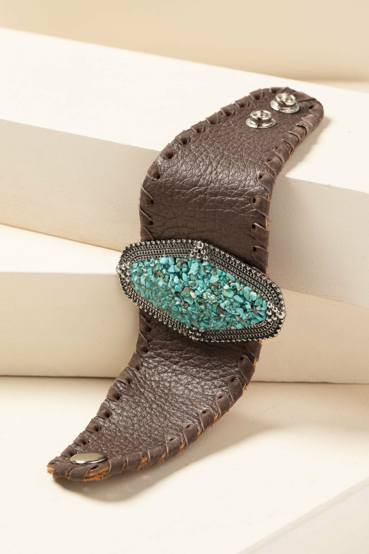 Idyllwind Women | Leather And Gem Cuff Bracelet