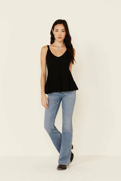 Idyllwind Women | Godet Rib-Knit Tank Top