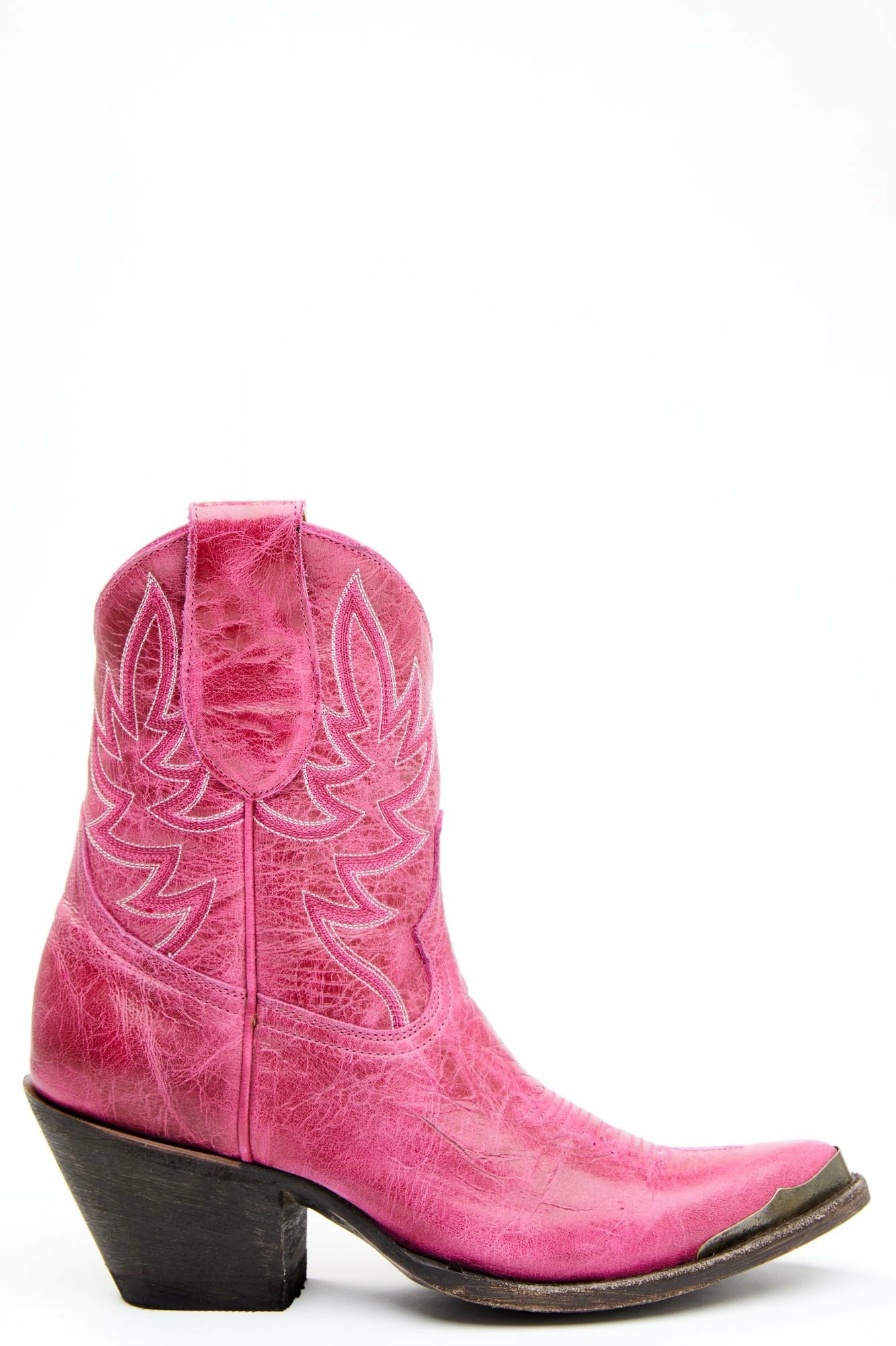 Idyllwind Women | Wheels Pink Leather Western Booties - Round Toe