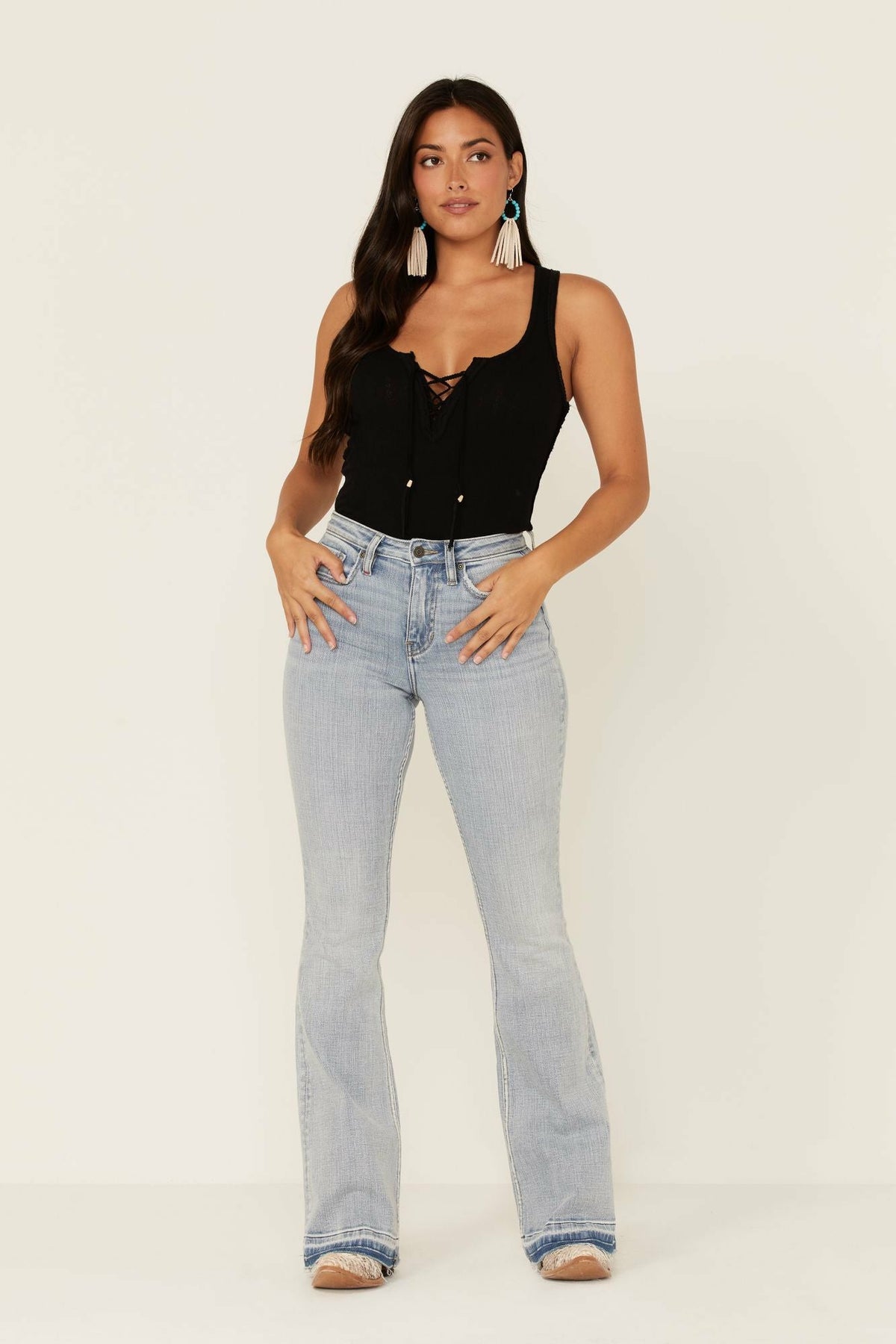 Idyllwind Women | Light Wash Mustang High Risin Released Hem Flare Jeans