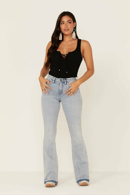 Idyllwind Women | Light Wash Mustang High Risin Released Hem Flare Jeans