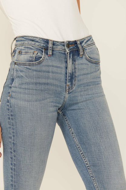 Idyllwind Women | Medium Wash Old West High Risin Released Hem Flare Jeans