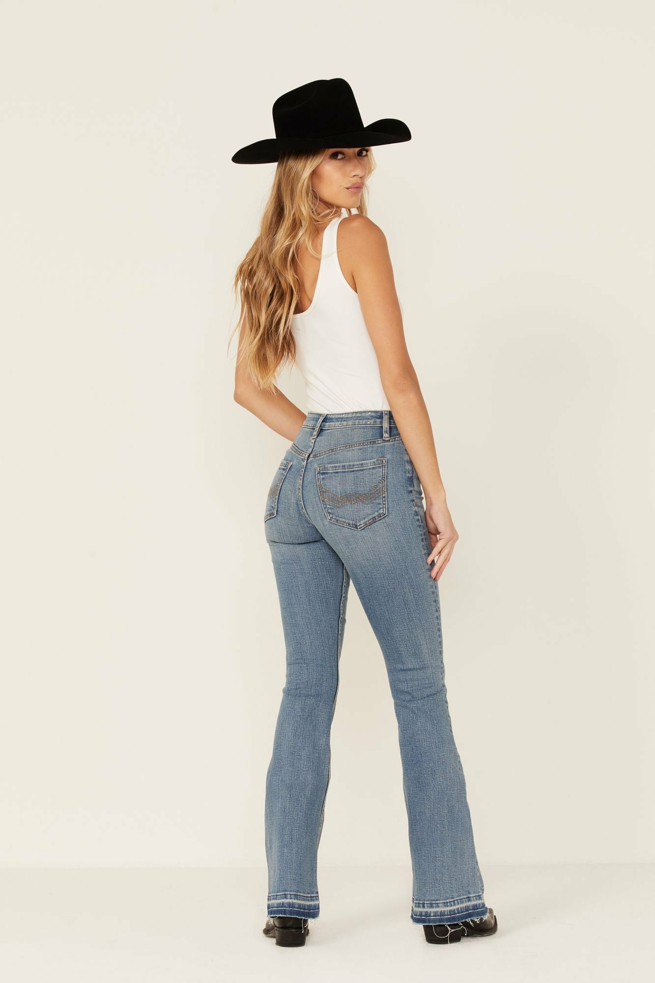 Idyllwind Women | Medium Wash Old West High Risin Released Hem Flare Jeans