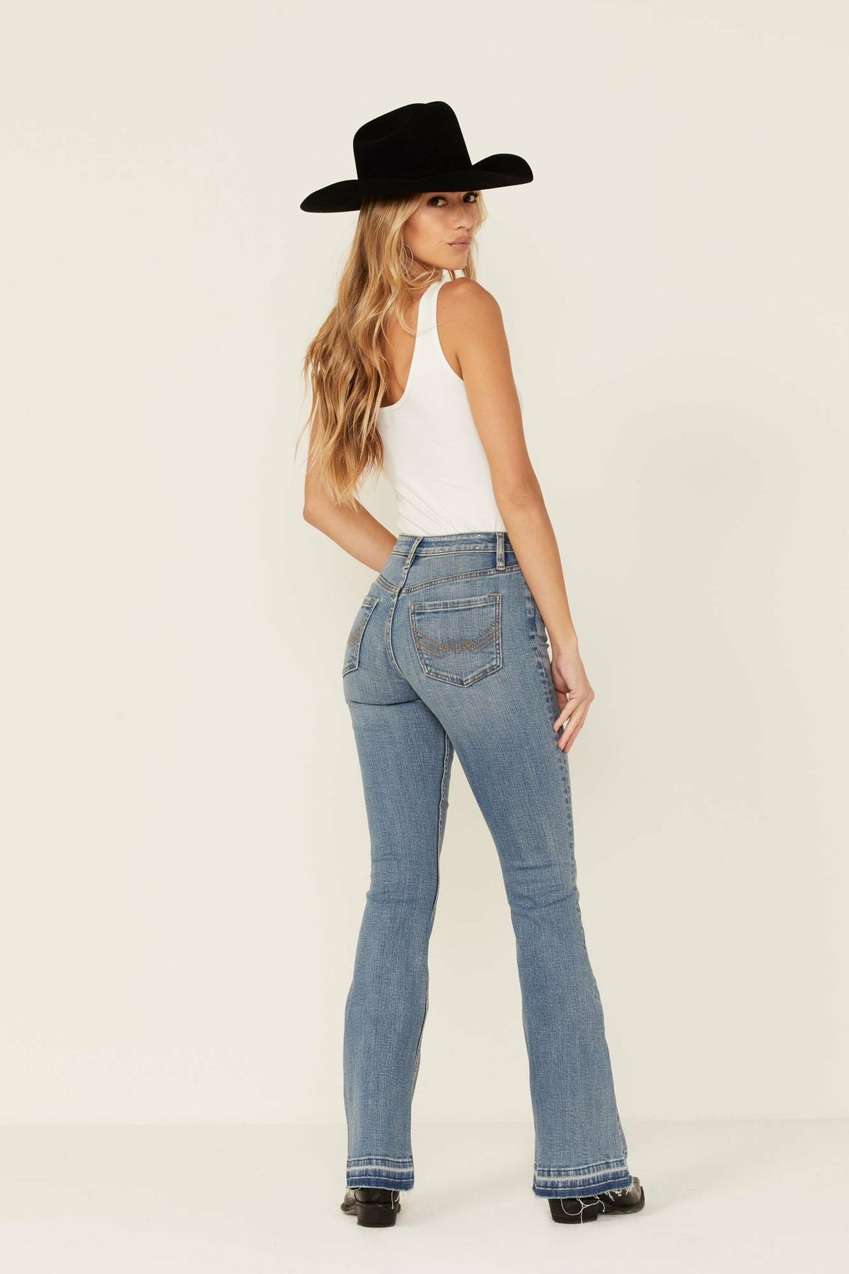 Idyllwind Women | Medium Wash Old West High Risin Released Hem Flare Jeans