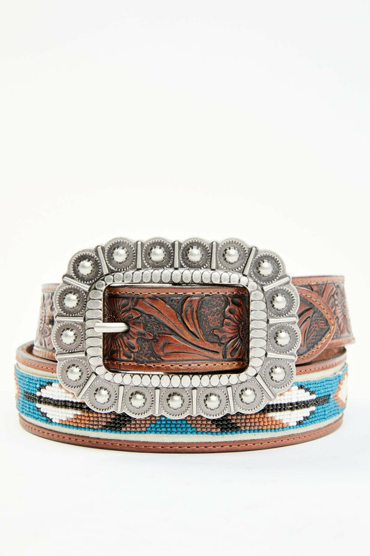 Idyllwind Women | Genuine Leather Windriver Seed Bead Belt