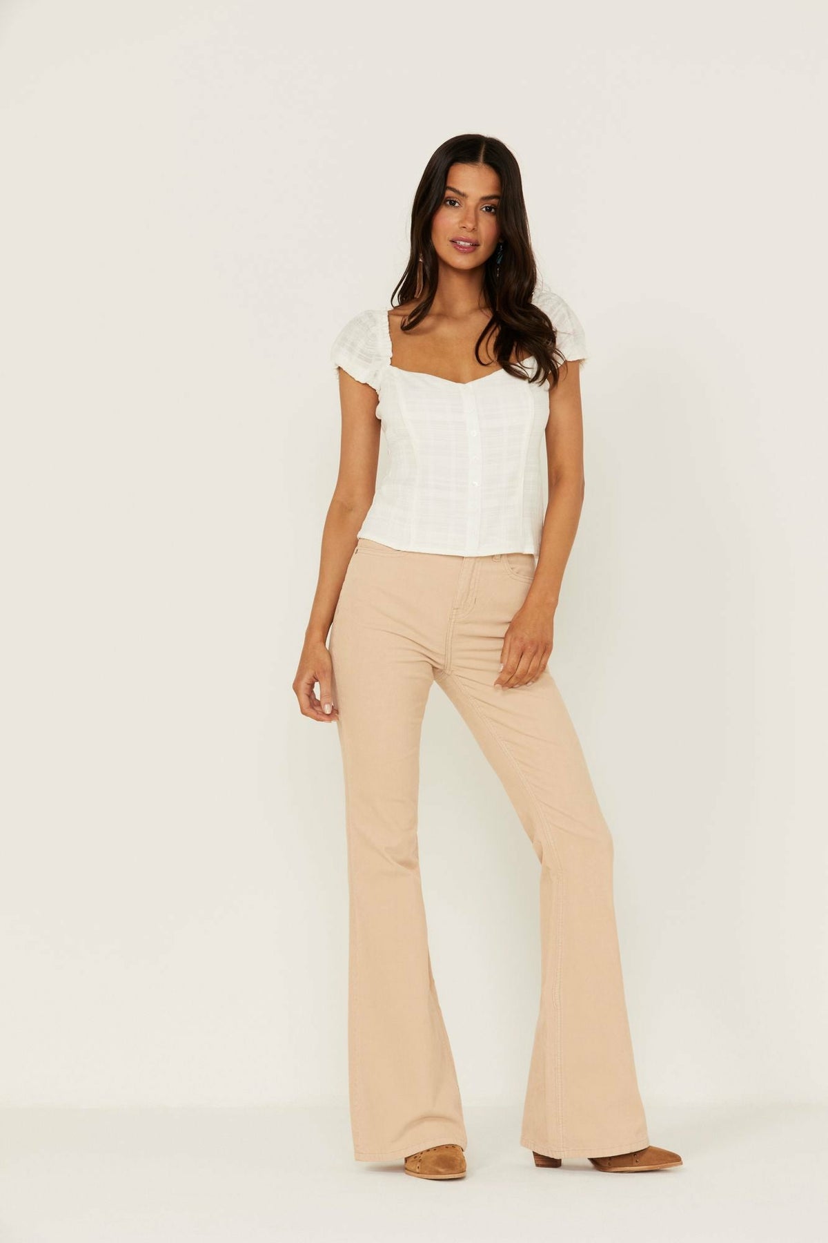 Idyllwind Women | High Risin' Irish Cream Signature Back Pockets Corduroy Flare Jeans