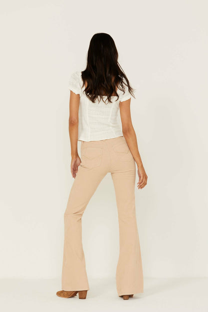 Idyllwind Women | High Risin' Irish Cream Signature Back Pockets Corduroy Flare Jeans