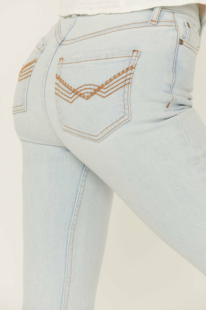 Idyllwind Women | High Risin' Sunglow Wash Distressed Knee Flare Jeans