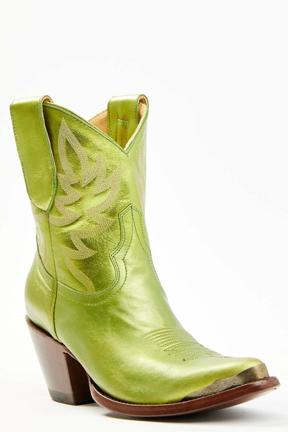 Idyllwind Women | Envy Metallic Green Fashion Leather Western Booties - Round Toe