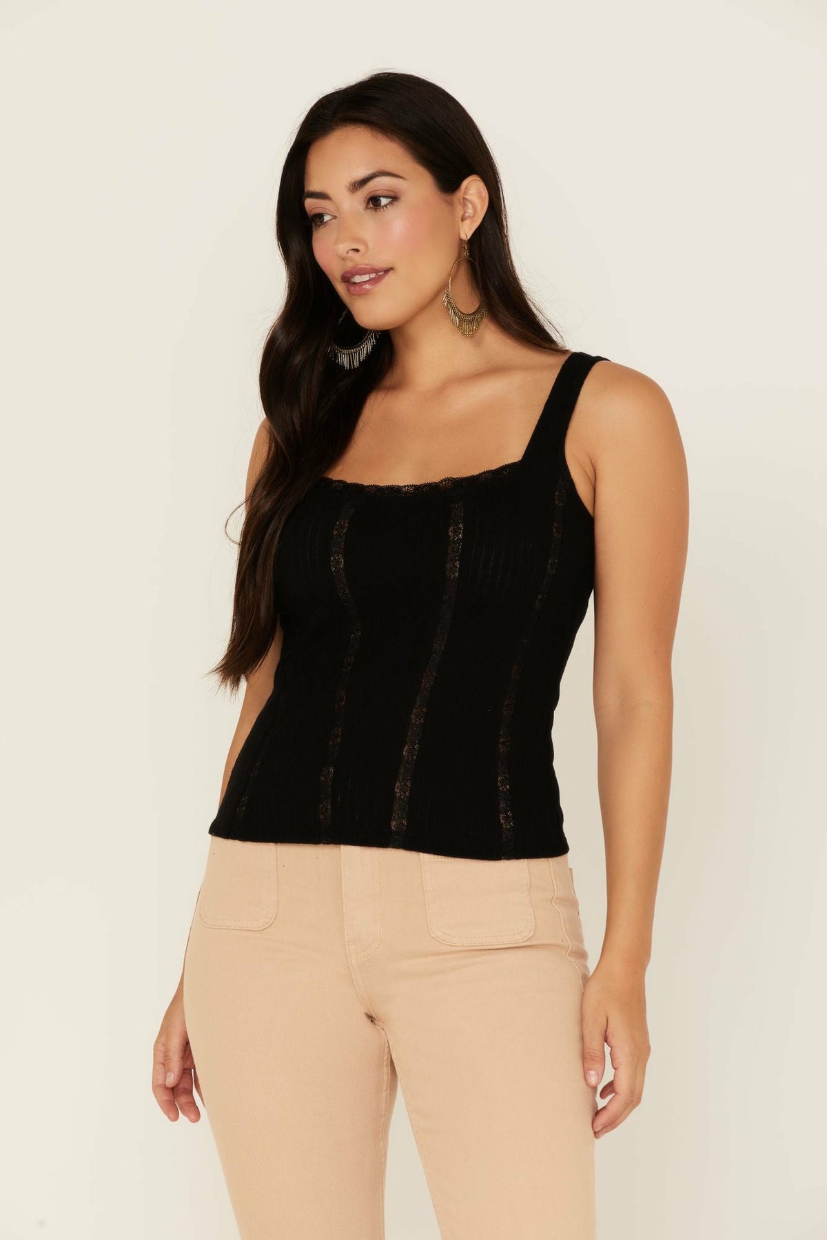 Idyllwind Women | Sparrow Pointelle Rib Lace Tank Top