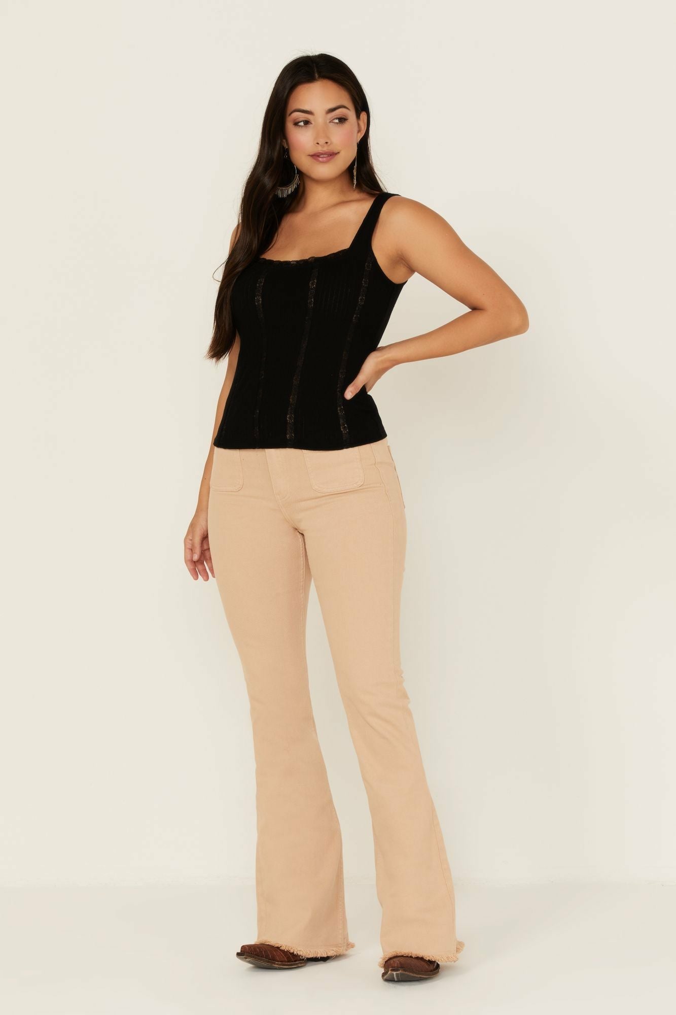 Idyllwind Women | Sparrow Pointelle Rib Lace Tank Top