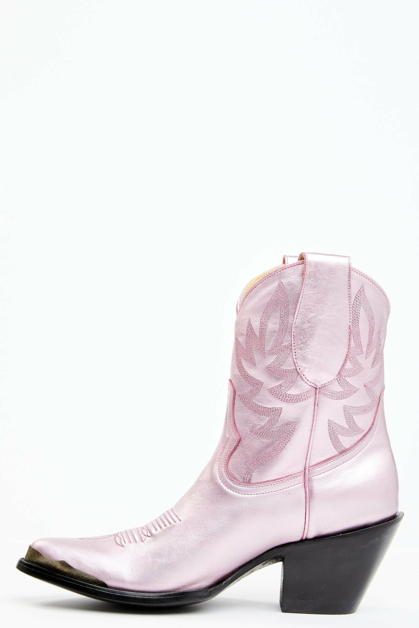 Idyllwind Women | Tickled Metallic Pink Leather Fashion Western Booties - Round Toe