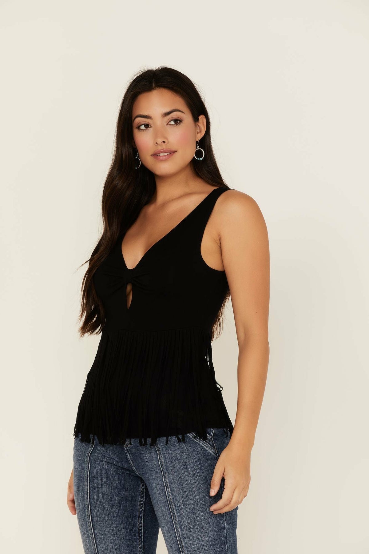 Idyllwind Women | Bluebell Twist & Fringe Tank Top