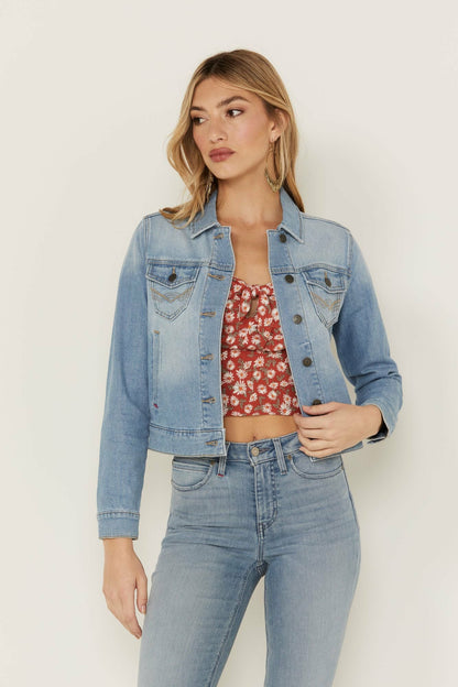 Idyllwind Women | Signature Classic Grapevine Wash Denim Jacket