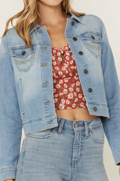 Idyllwind Women | Signature Classic Grapevine Wash Denim Jacket