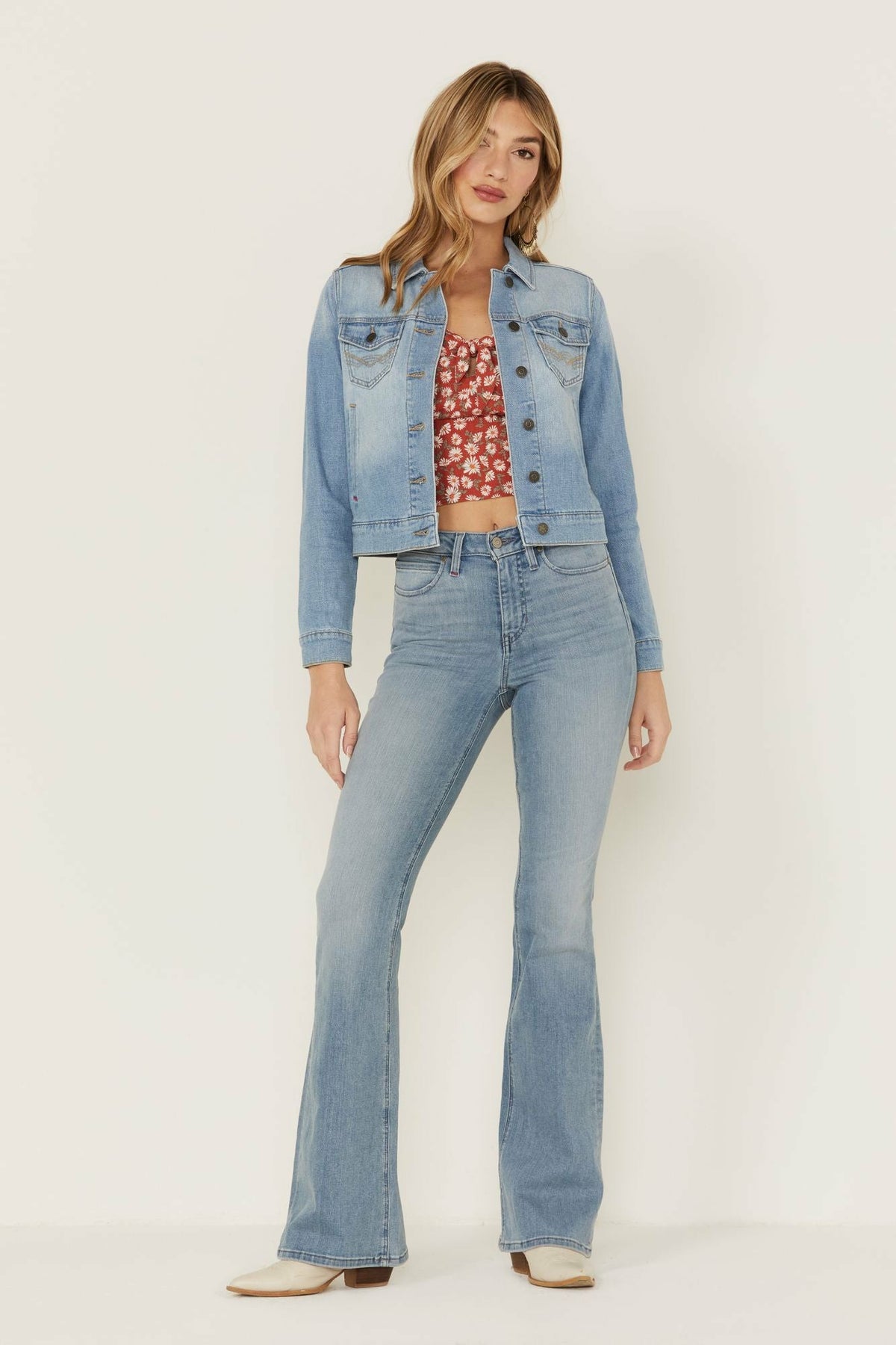 Idyllwind Women | Signature Classic Grapevine Wash Denim Jacket