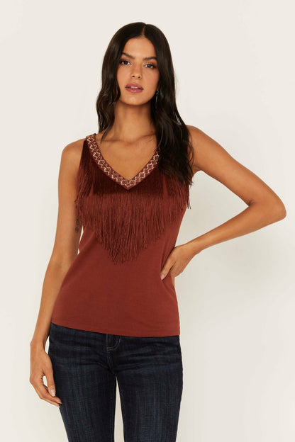 Idyllwind Women | Songstress Embroidered Fringe Tank Top