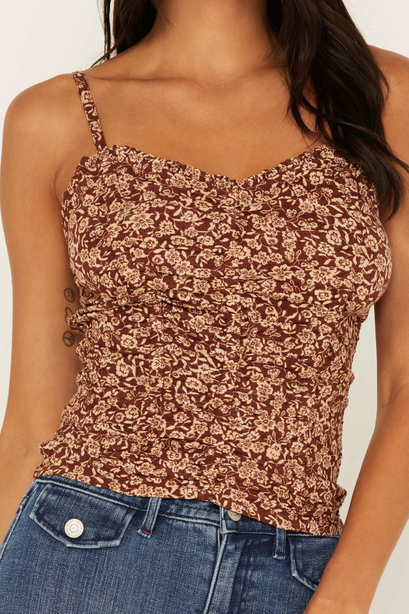 Idyllwind Women | Floral Print Smocked Tank Top