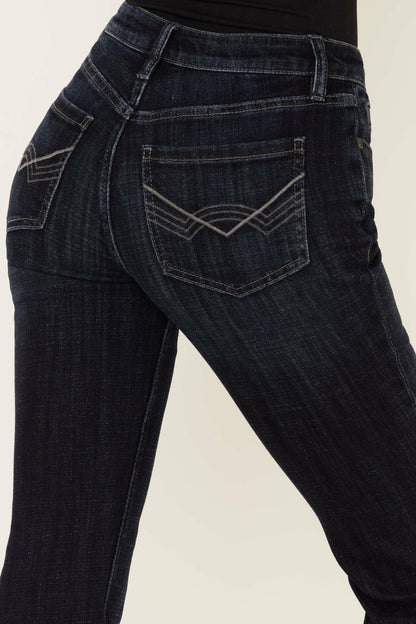 Idyllwind Women | Hickory Place Dark Wash High Risin' Slit Bootcut Jeans