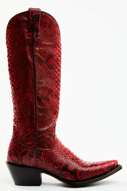 Idyllwind Women | Slay Red Python Tall Western Boots - Snip Toe