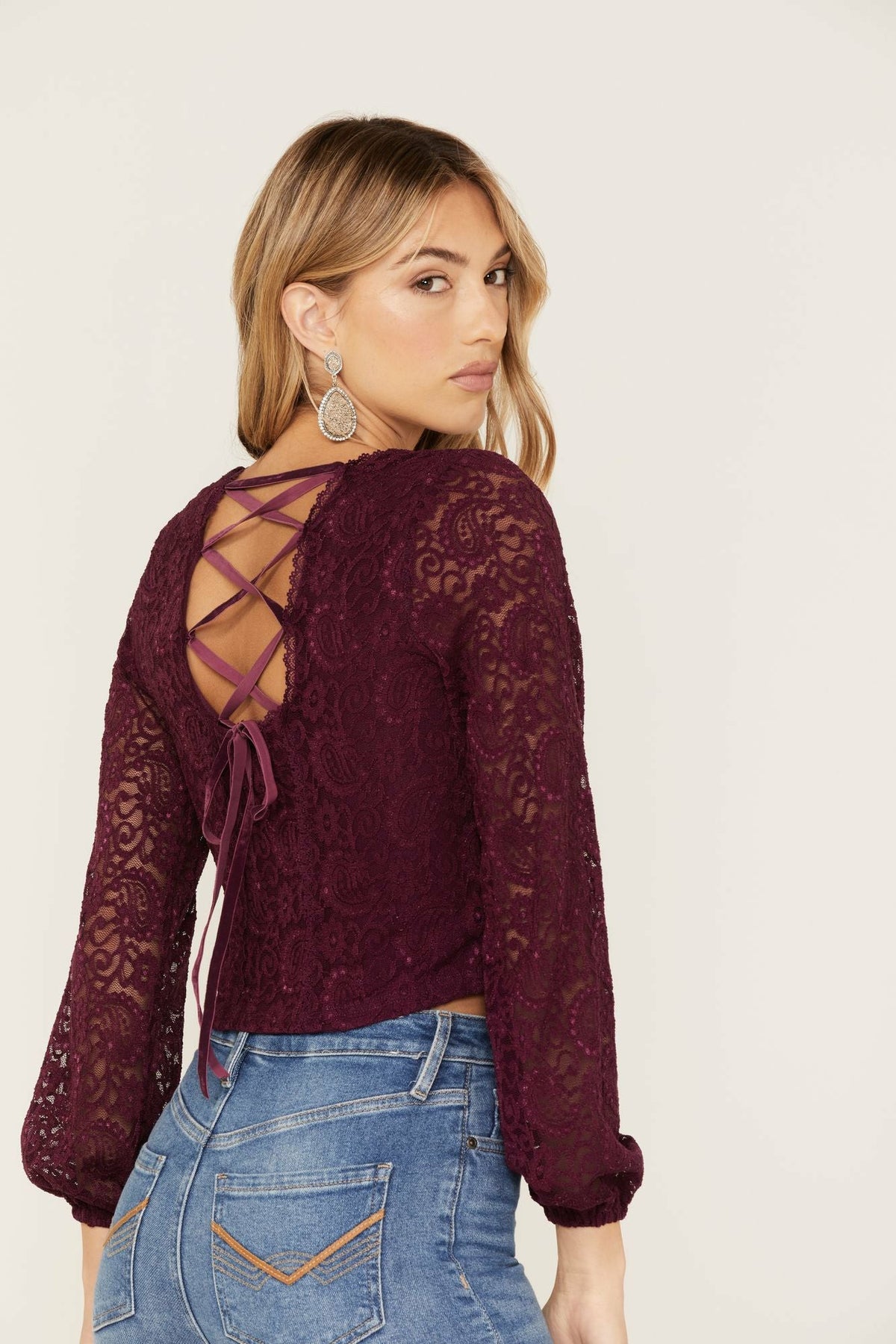 Idyllwind Women | Date Night Floral Lace Crop Top