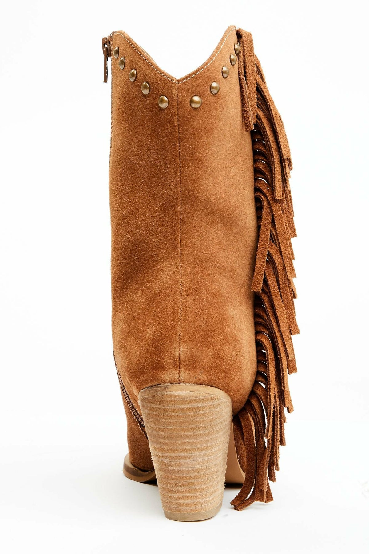 Idyllwind Women | Sidewinder Studded Fringe Suede Fashion Booties - Round Toe