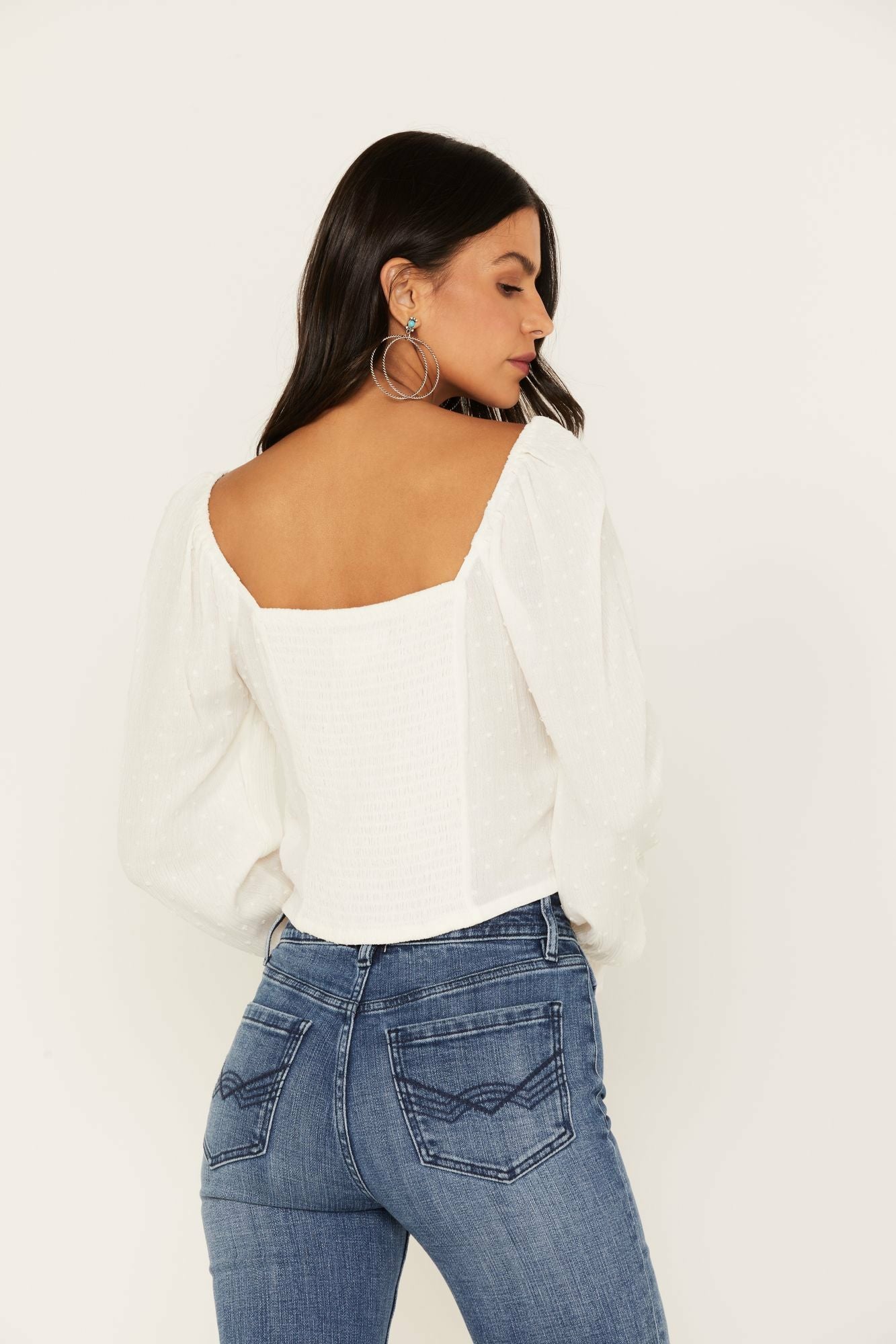 Idyllwind Women | Swiss Dot Lace Poet Top