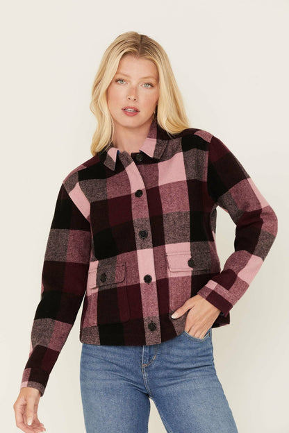 Idyllwind Women | Pocket Days Plaid Print Shacket Jacket