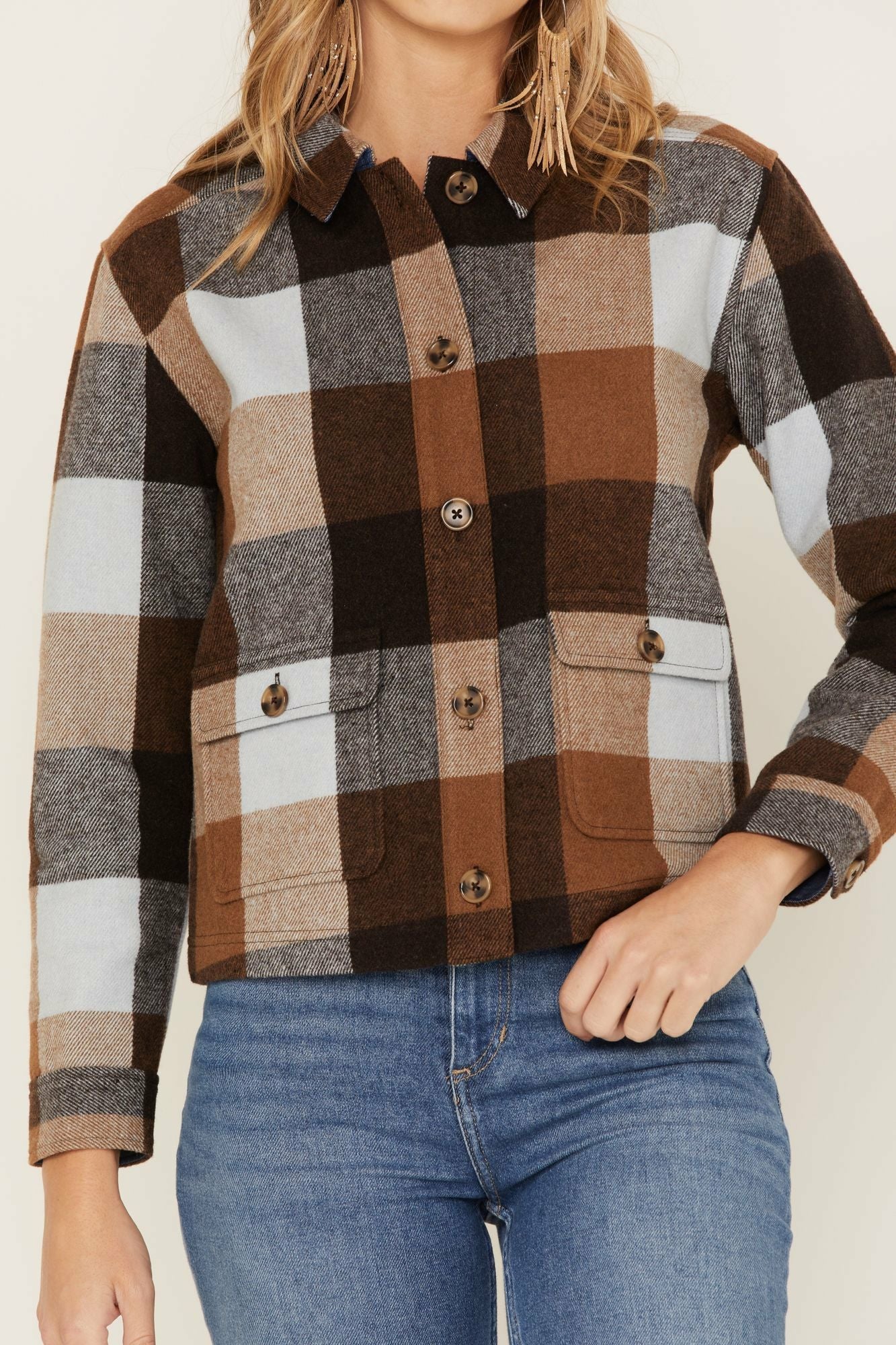Idyllwind Women | Pocket Days Plaid Print Shacket Jacket