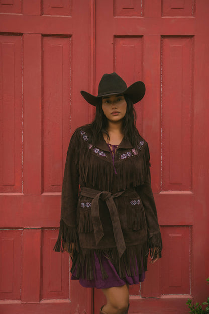 Idyllwind Women | Batavia Embroidered Fringe Suede Jacket