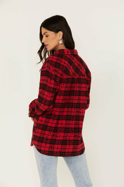 Idyllwind Women | Tira Plaid Star Print Flannel Top