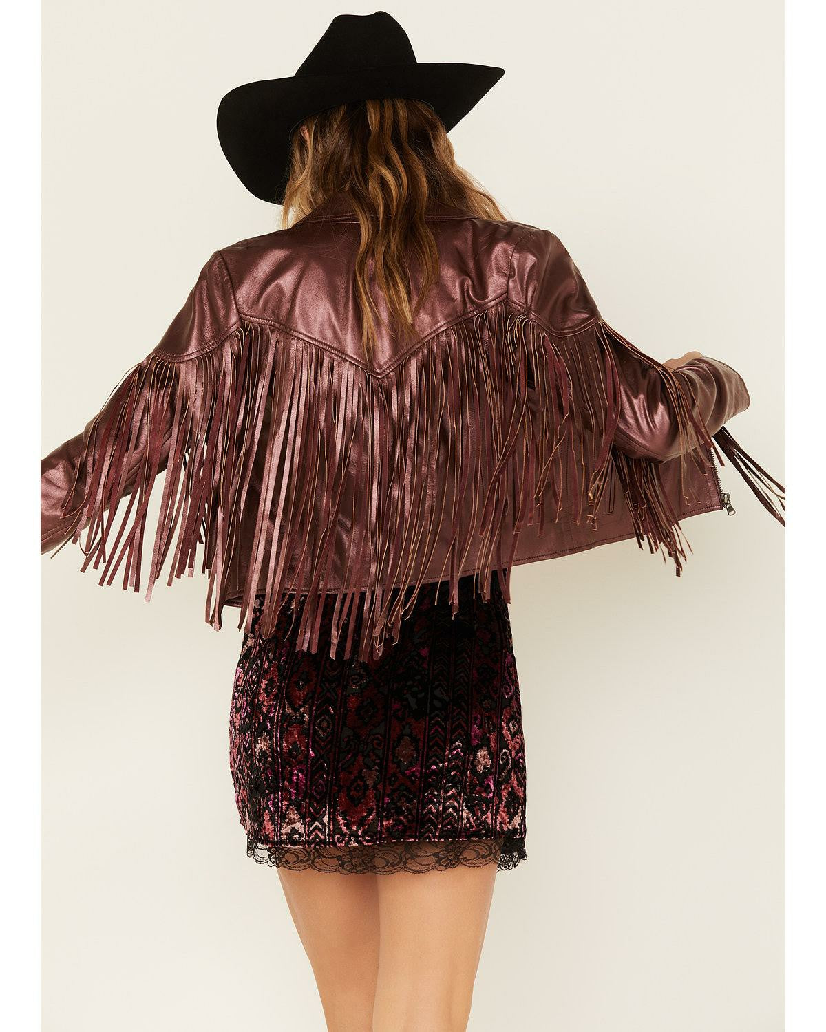 Idyllwind Women | Metallic Fringe Leather Moto Jacket