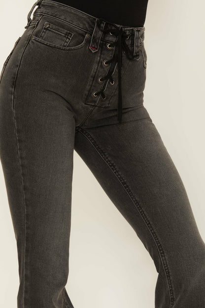 Idyllwind Women | Twelve South Wash Down High Risin Lace Up Bootcut Jeans