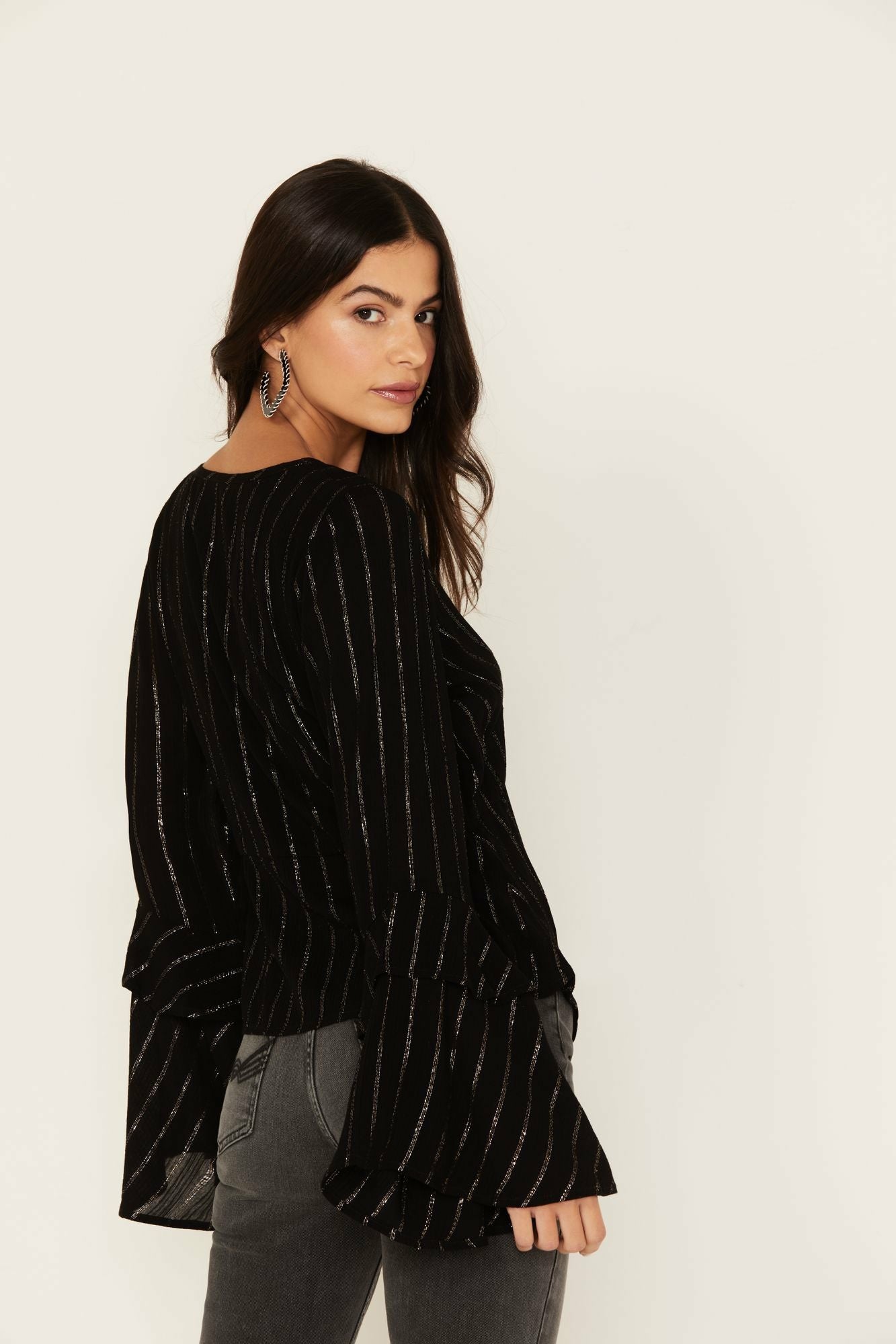 Idyllwind Women | Lafayette Metallic Stripe Top