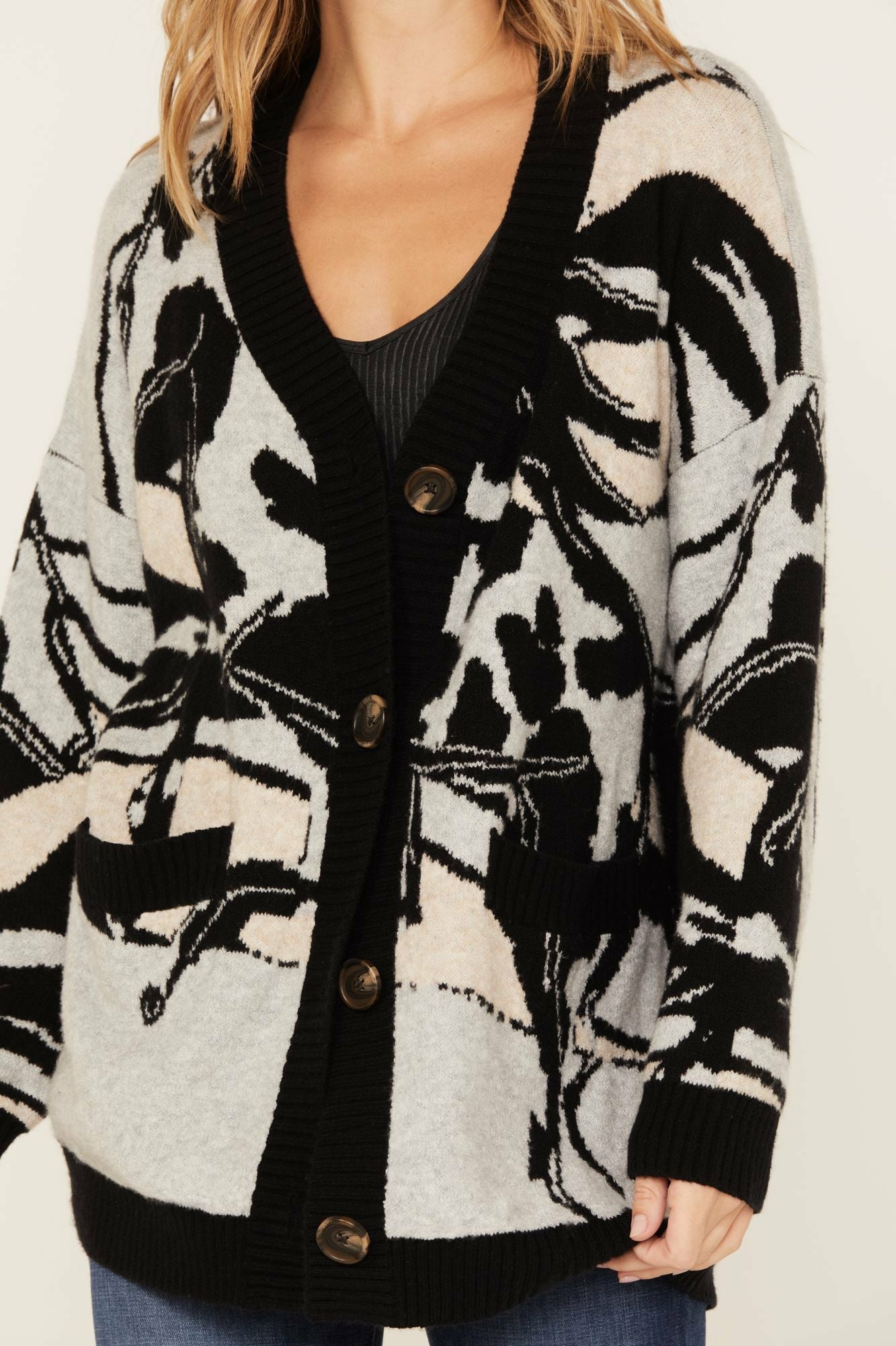 Idyllwind Women | Alice Floral Abstract Cardigan Sweater