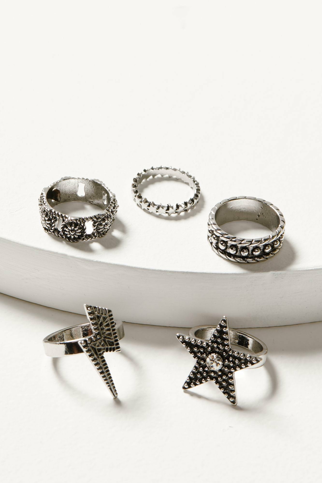 Idyllwind Women | Lauderdale 5-piece Silver Ring Set