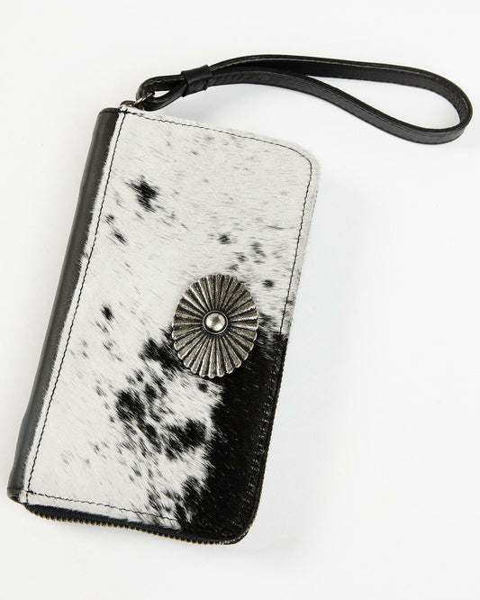 Idyllwind Women | Black Laredo Hair-on Cowhide Wristlet Wallet