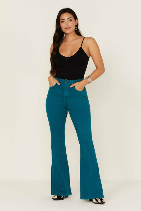 Idyllwind Women | Teal Mid Rise Flare Jeans