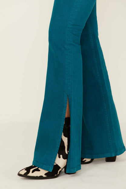 Idyllwind Women | Teal Mid Rise Flare Jeans
